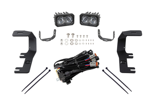 C2 2.0 LED Ditch Light Kit for 2014-2019 Silverado/Sierra  Pro White Combo/Driving