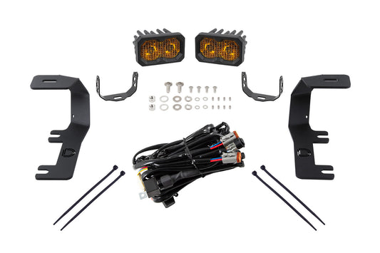 C2 2.0 LED Ditch Light Kit for 2014-2019 Silverado/Sierra  Sport Yellow Combo