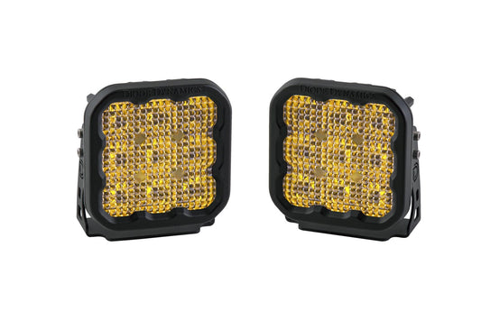 SS5 LED Pod Pro Yellow Flood (pair)