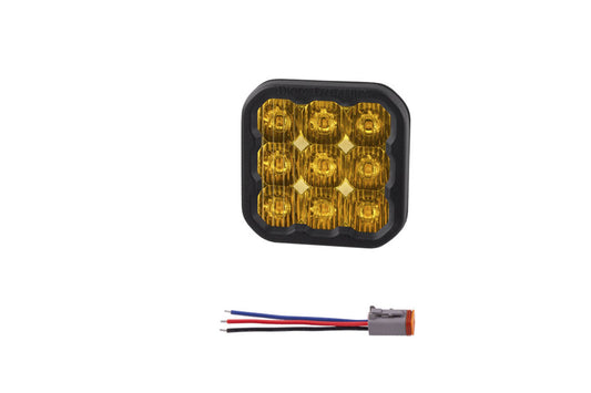 SS5 LED Pod Sport Yellow Driving - No Brackets (single)