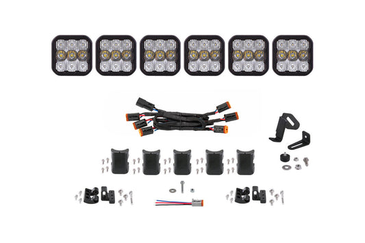 SS5 Sport Universal CrossLink 6-Pod Lightbar White Combo