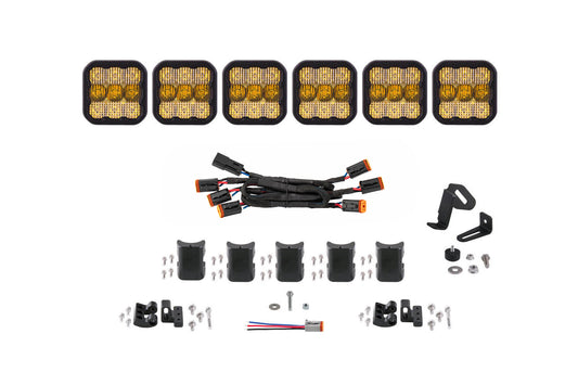 SS5 Sport Universal CrossLink 6-Pod Lightbar Yellow Combo