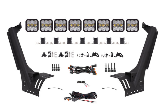 Jeep JL SS5 Sport CrossLink Windshield White Combo Lightbar Kit