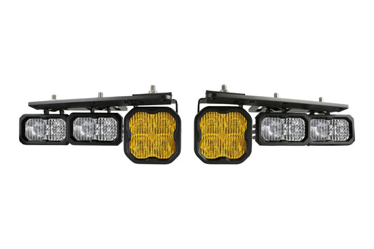 Stage Series Fog Pocket Kit for 2021+ Ford Bronco  Yellow Sport