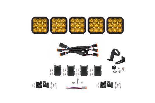 SS5 Sport Universal CrossLink 5-Pod Lightbar Yellow Driving