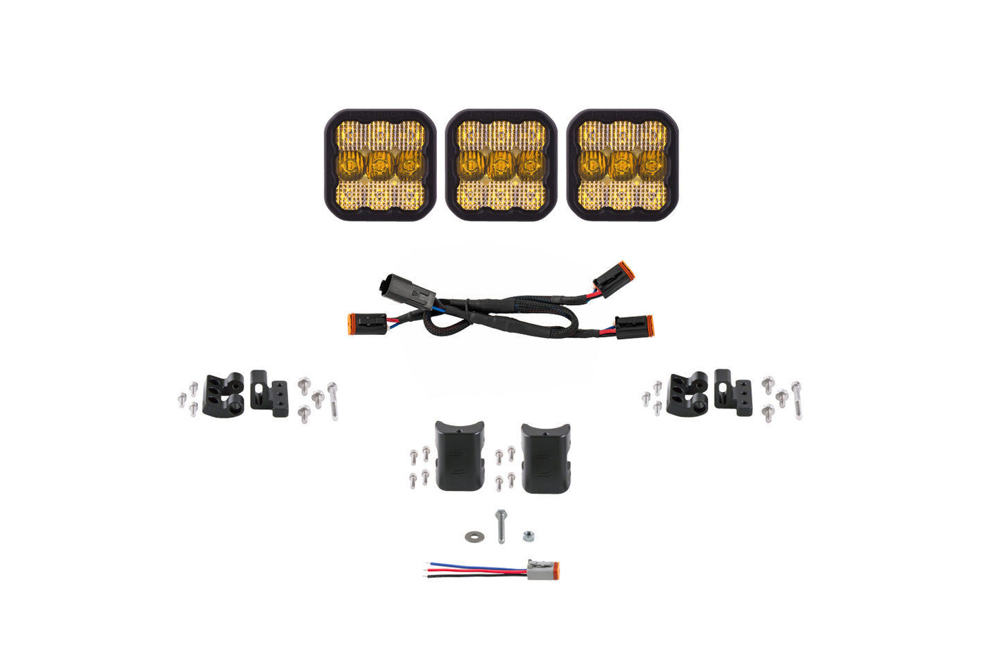SS5 Pro Universal CrossLink 3-Pod Lightbar Yellow Combo