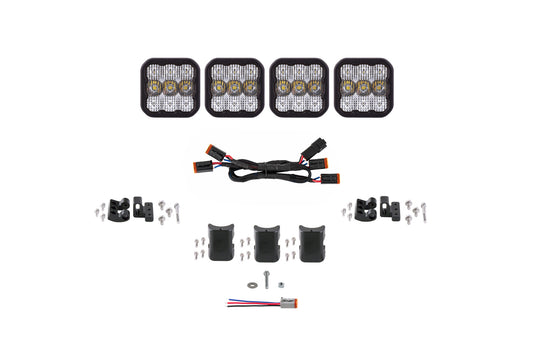 SS5 Pro Universal CrossLink 4-Pod Lightbar White Combo
