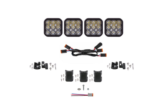 SS5 Pro Universal CrossLink 4-Pod Lightbar White Driving