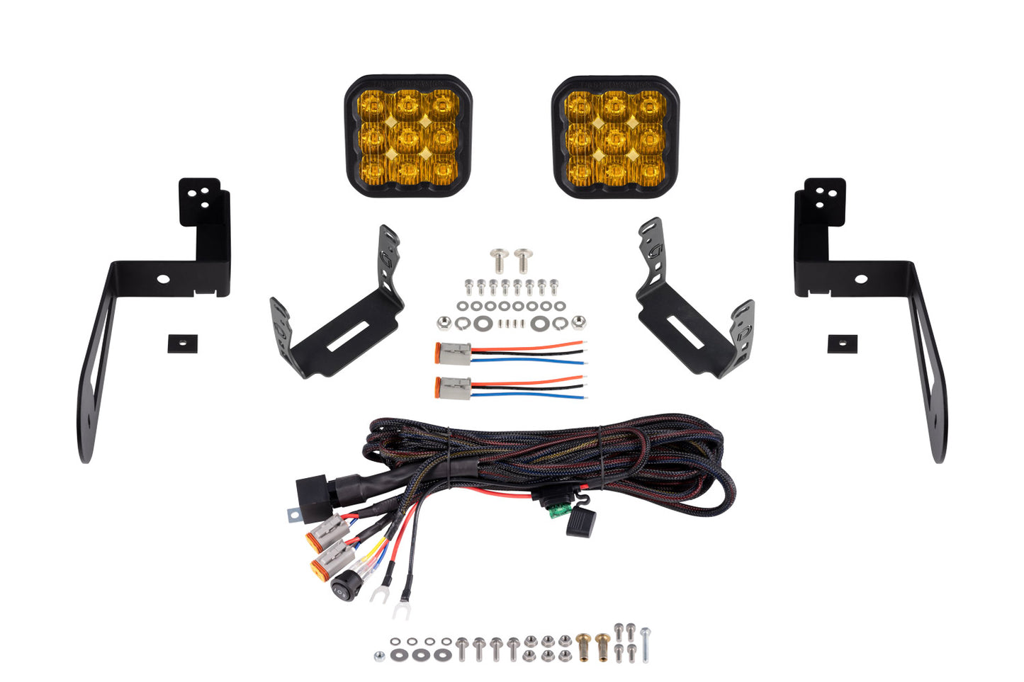 Jeep JK SS5 CrossLink Bumper Lightbar Kit  Pro Yellow Driving