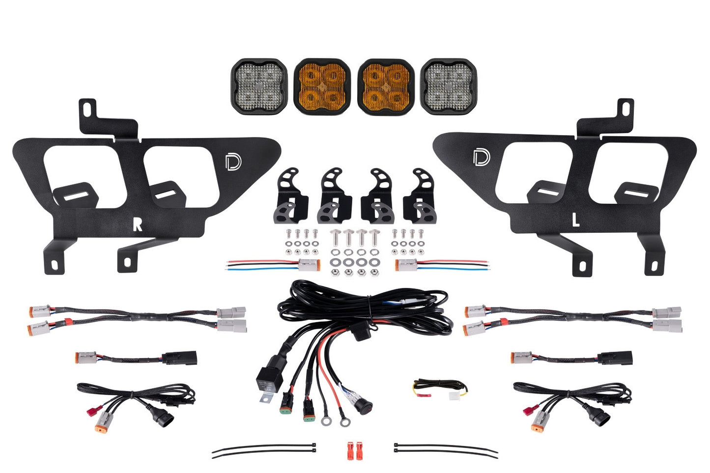 SS3 LED Fog Pocket Kit for 2021-2023 Ford F-150  Yellow Max
