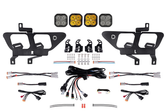 SS3 LED Fog Pocket Kit for 2021-2023 Ford F-150  Yellow Sport