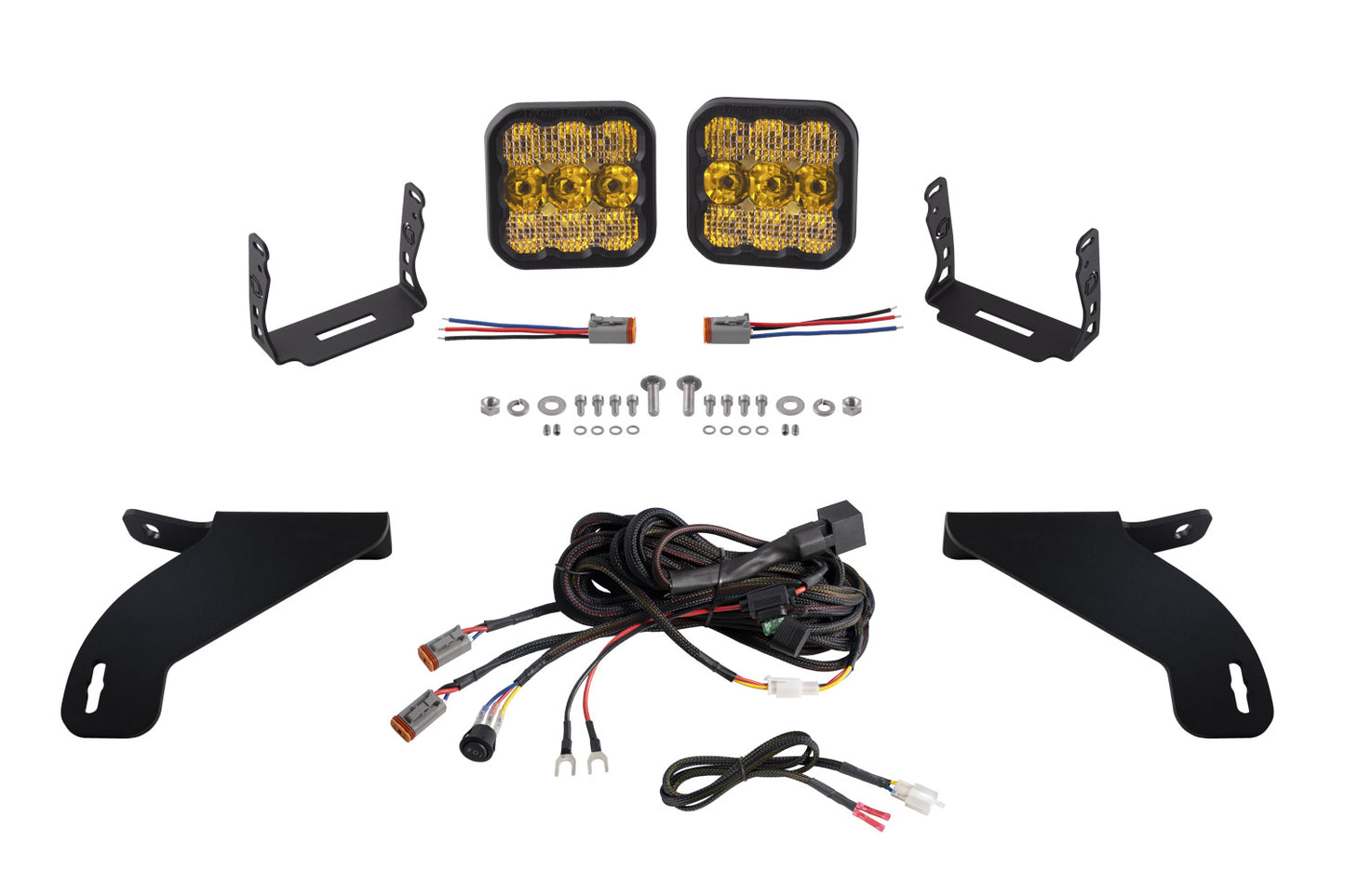 SS5 Bumper LED Pod Light Kit for 2021-2023 Ford F-150  Pro Yellow Combo