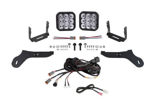SS5 Bumper LED Pod Light Kit for 2017-2020 Ford Raptor  Sport White Driving