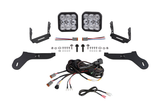 SS5 Bumper LED Pod Light Kit for 2017-2020 Ford Raptor  Pro White Combo