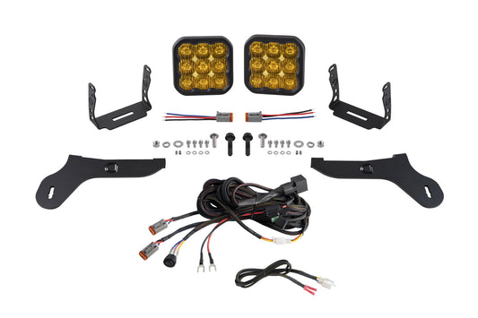 SS5 Bumper LED Pod Light Kit for 2017-2020 Ford Raptor  Pro Yellow Driving