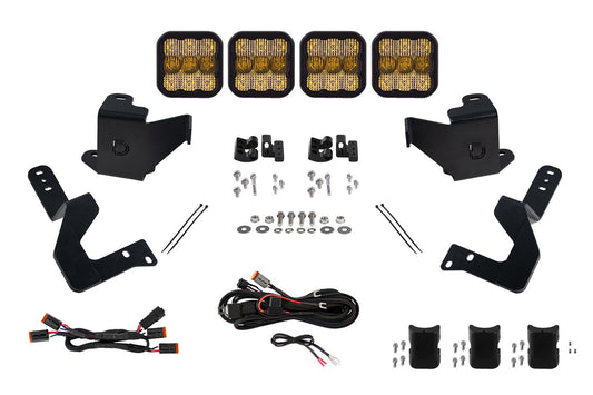 SS5 Grille CrossLink Lightbar Kit for 2024+ Toyota Tacoma  Sport Yellow Combo