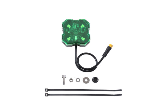 Stage Series Single-Color LED Rock Light  Green M8 (one)