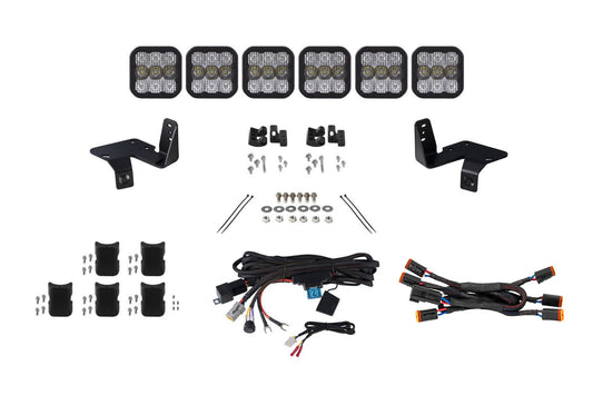 SS5 6-Pod CrossLink Grille Lightbar Kit for 2020-2022 Super Duty  Pro White Combo