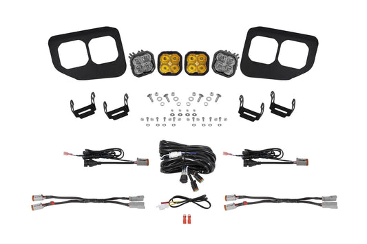 SS3 LED Fog Pocket Kit for 2020-2022 Ford Super Duty  Yellow Sport