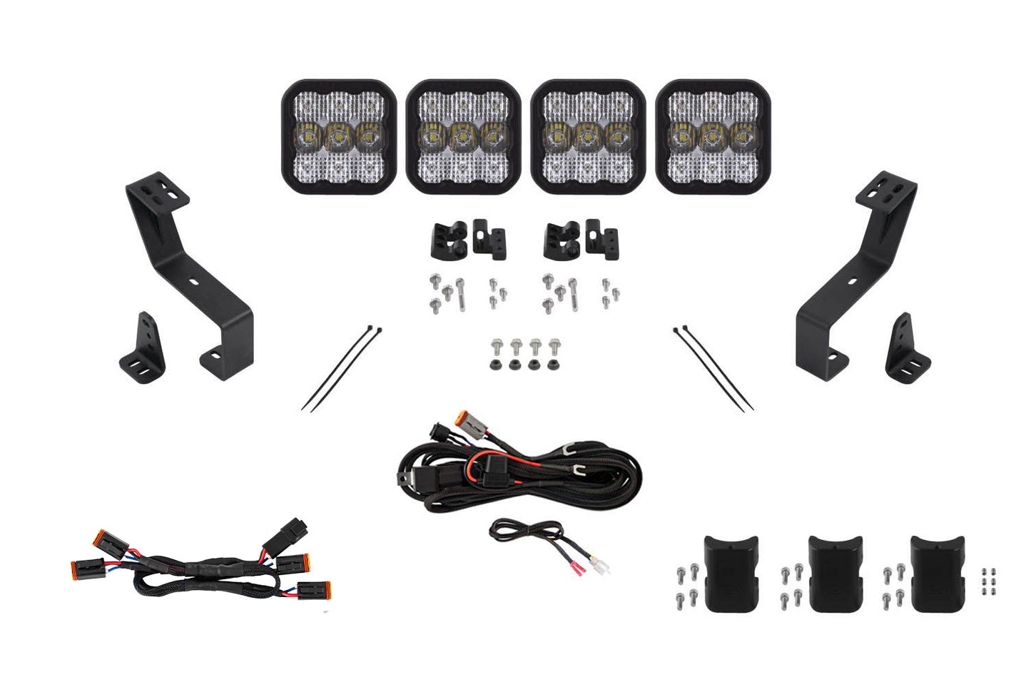 SS5 Grille CrossLink Lightbar Kit for 2019-2024 Ram  Sport White Combo