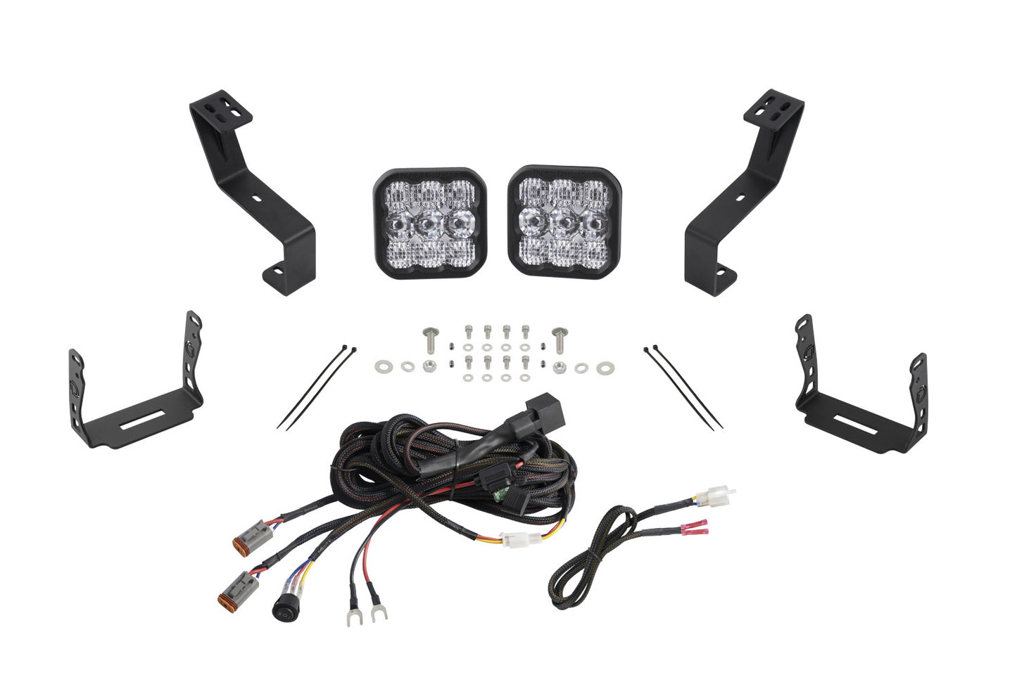SS5 Bumper LED Pod Light Kit for 2019-2024 Ram  Sport White Combo