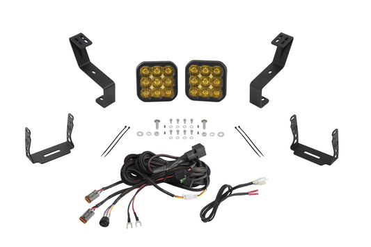 SS5 Bumper LED Pod Light Kit for 2019-2024 Ram  Sport Yellow Driving