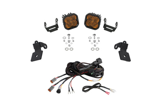 Polaris RZR A-Pillar LED Pod Kit  SS3 Sport Yellow Combo
