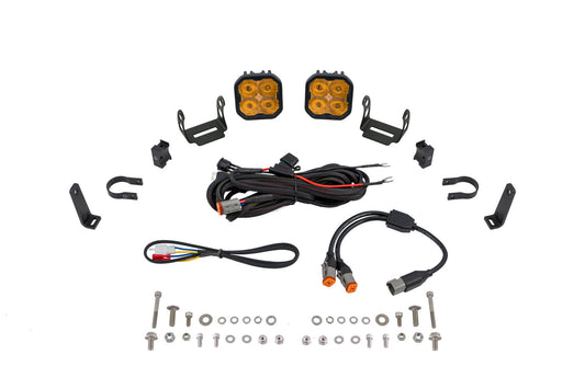 SS3 LED Bumper 1.5 Inch Roll Bar Kit  Max Yellow SAE Fog (pair)