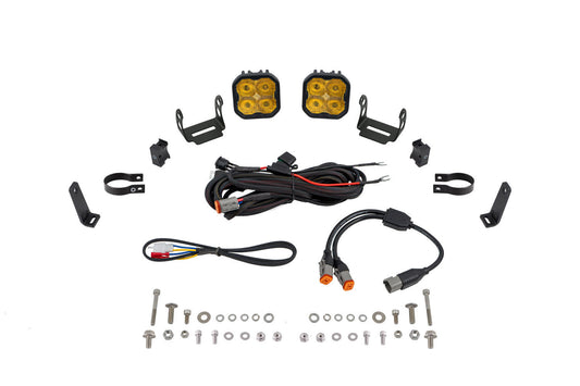 SS3 LED Bumper 1.75 Inch Roll Bar Kit  Max Yellow SAE Fog (pair)