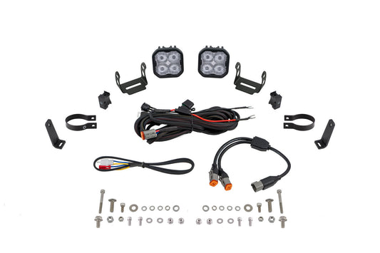 SS3 LED Bumper 2 Inch Roll Bar Kit  Max White SAE Fog (pair)