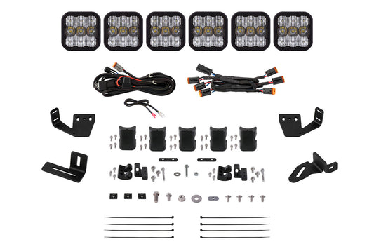 SS5 6-Pod CrossLink Mounting Kit for Prinsu/Sherpa Roof Racks  Sport White Combo