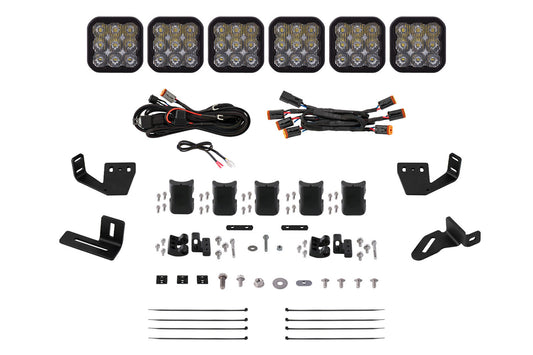 SS5 6-Pod CrossLink Mounting Kit for Prinsu/Sherpa Roof Racks  Sport White Driving