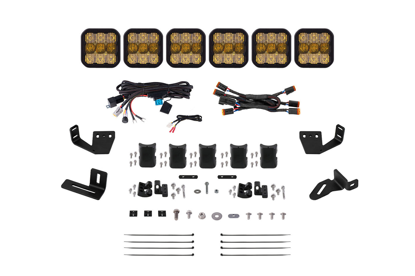 SS5 6-Pod CrossLink Mounting Kit for Prinsu/Sherpa Roof Racks  Pro Yellow Combo