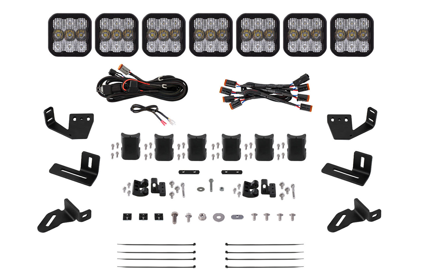 SS5 7-Pod CrossLink Mounting Kit for Prinsu/Sherpa Roof Racks  Sport White Combo