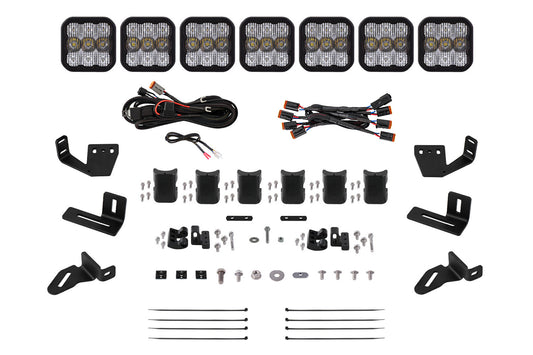 SS5 7-Pod CrossLink Mounting Kit for Prinsu/Sherpa Roof Racks  Sport White Combo