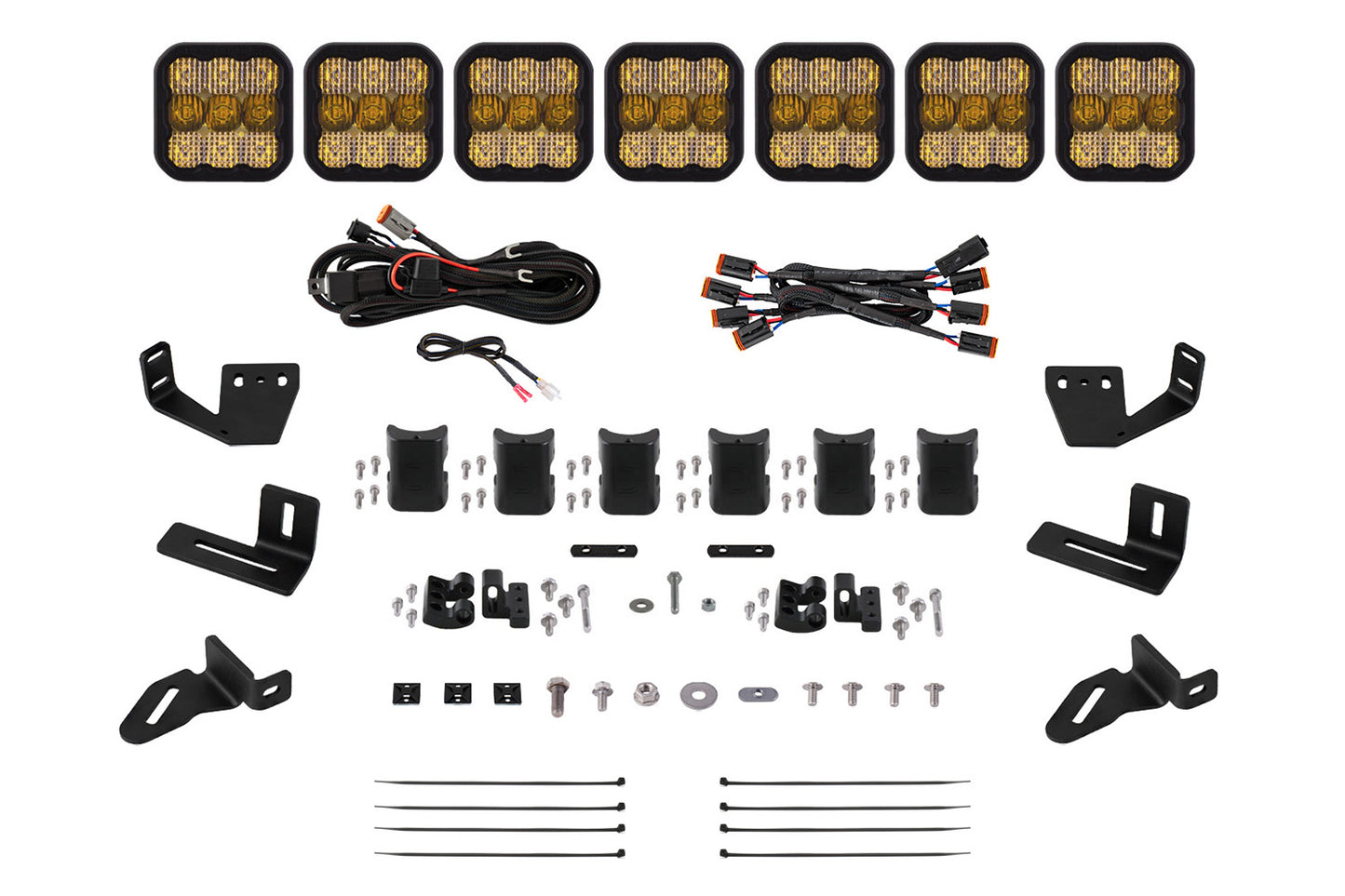 SS5 7-Pod CrossLink Mounting Kit for Prinsu/Sherpa Roof Racks  Sport Yellow Combo