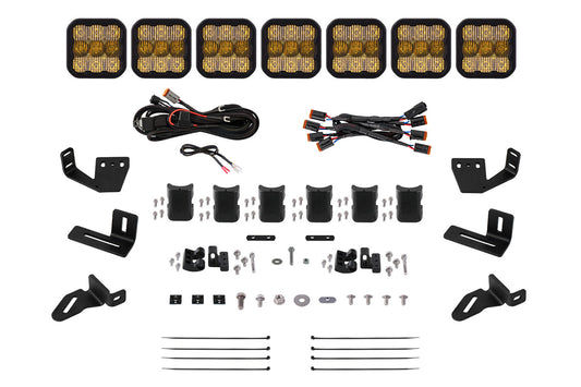 SS5 7-Pod CrossLink Mounting Kit for Prinsu/Sherpa Roof Racks  Sport Yellow Combo