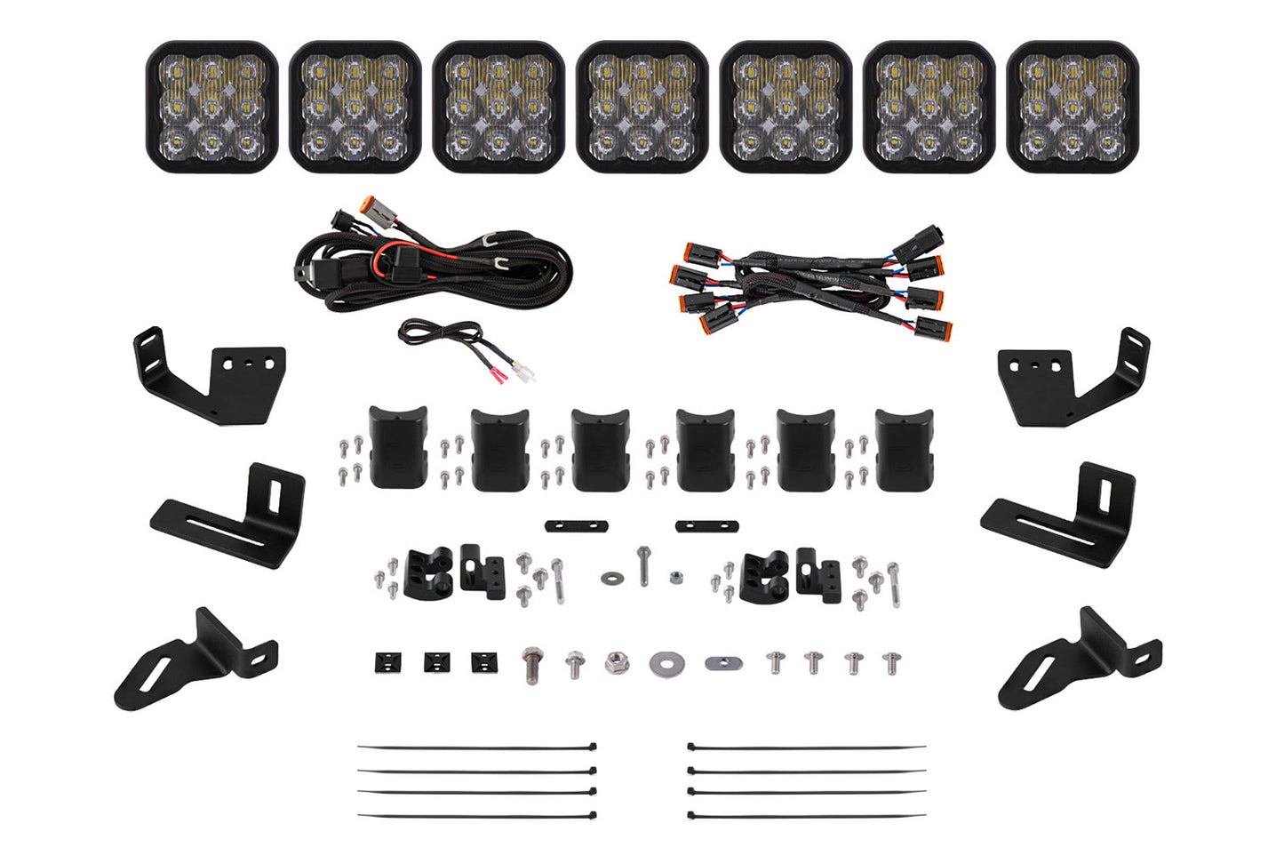 SS5 7-Pod CrossLink Mounting Kit for Prinsu/Sherpa Roof Racks  Sport White Driving