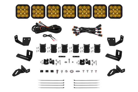 SS5 7-Pod CrossLink Mounting Kit for Prinsu/Sherpa Roof Racks  Sport Yellow Driving