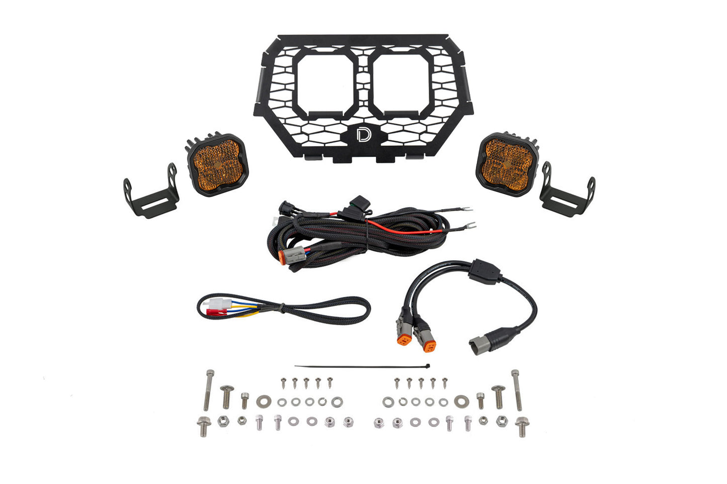 Stage Series LED Grille Kit for 2014-2018 Polaris RZR XP  Pro Yellow Combo