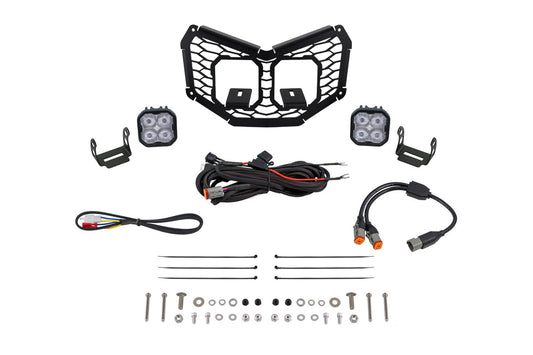 Stage Series LED Grille Kit for 2017-2025 Can-Am Maverick X3  Pro White Fog