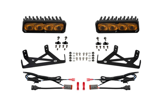 F250 2021 Fog SS6 Pro LED Kit Yellow
