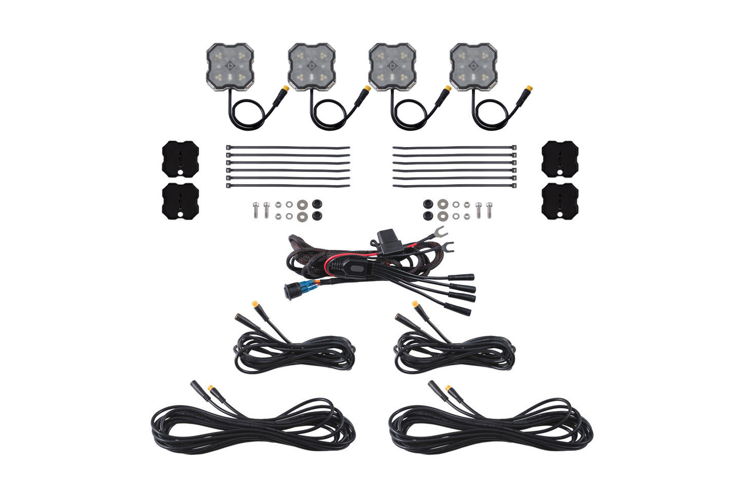 Rock Light Red/White M8 Magnet 4-Pack
