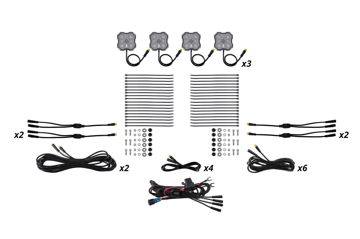 Rock Light Amber/White M8 12-Pack