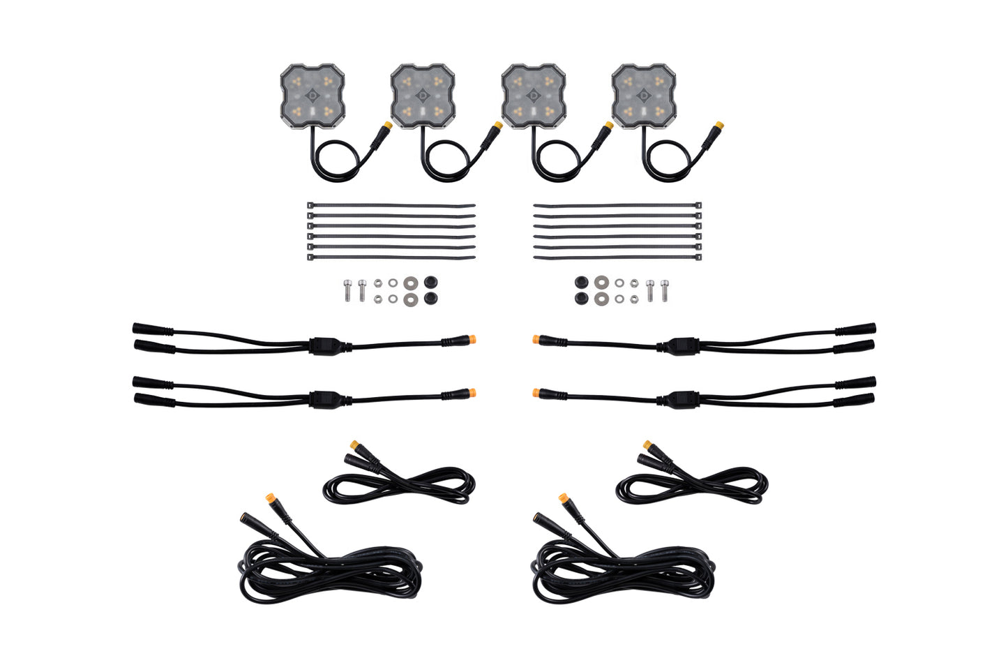 Rock Light Amber/White M8 Add-On 4-Pack