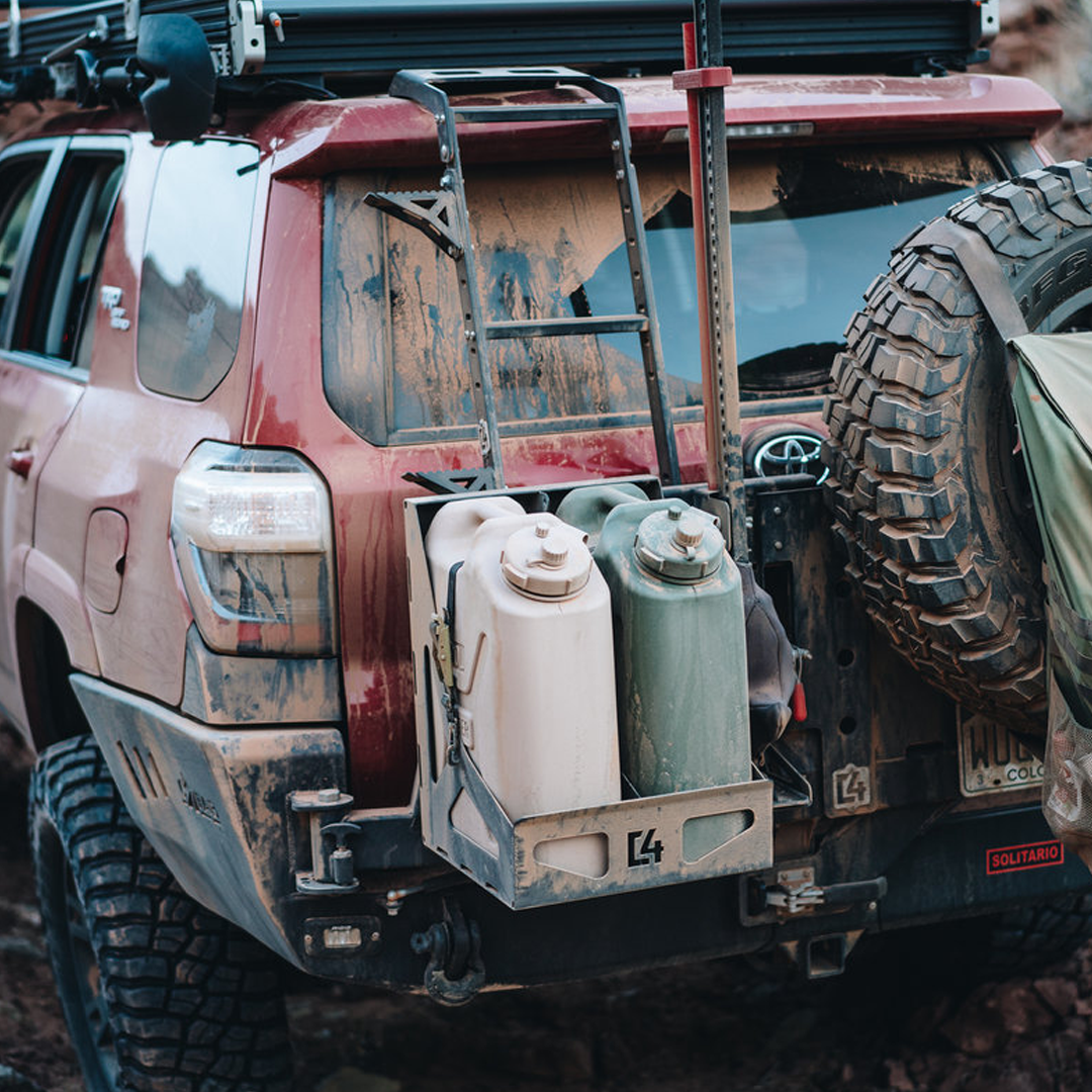Dual Jerry Can Carrier | Hammer Black Powder Coat