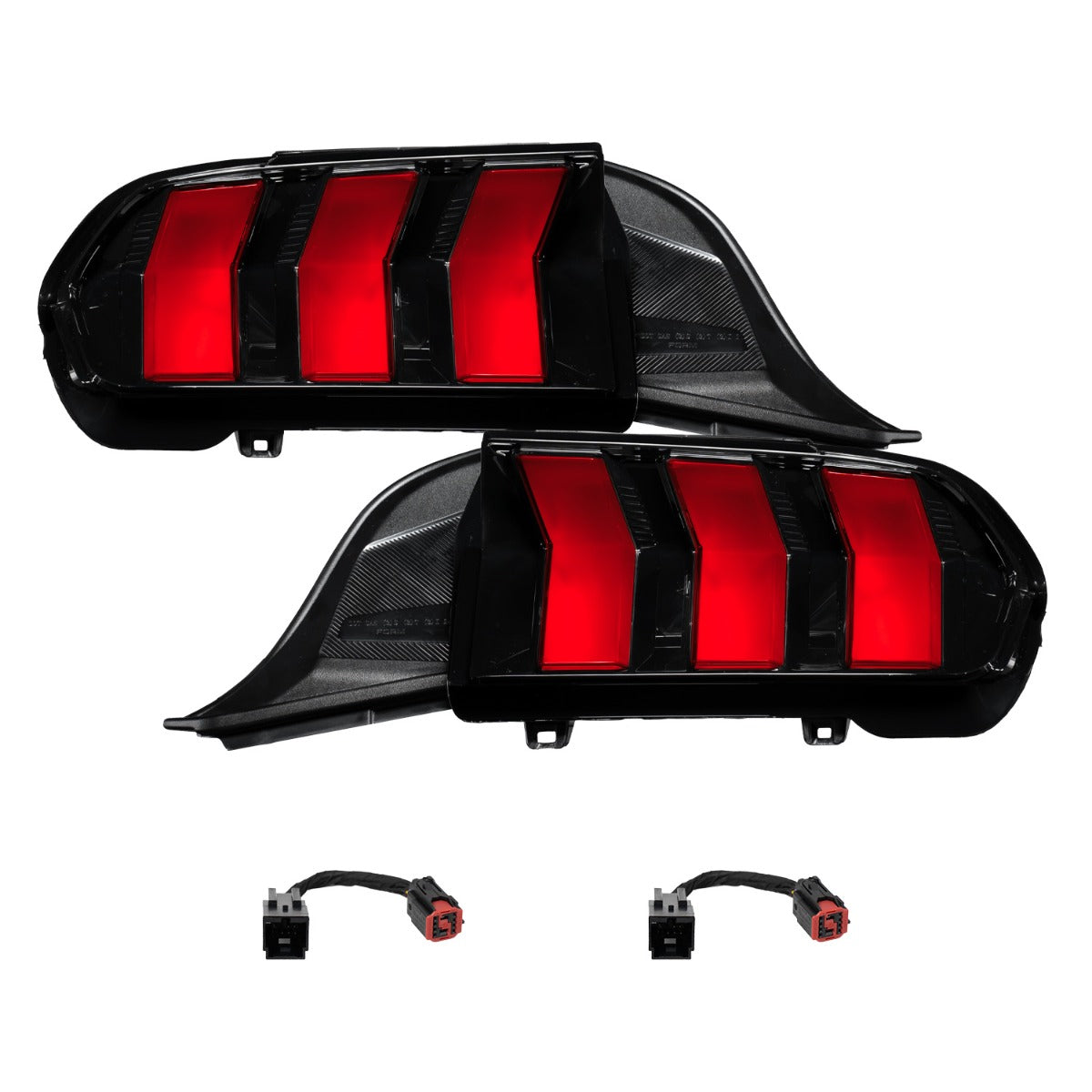 2024+ Ford Mustang Sequential LED Tail Lights Red (pair)