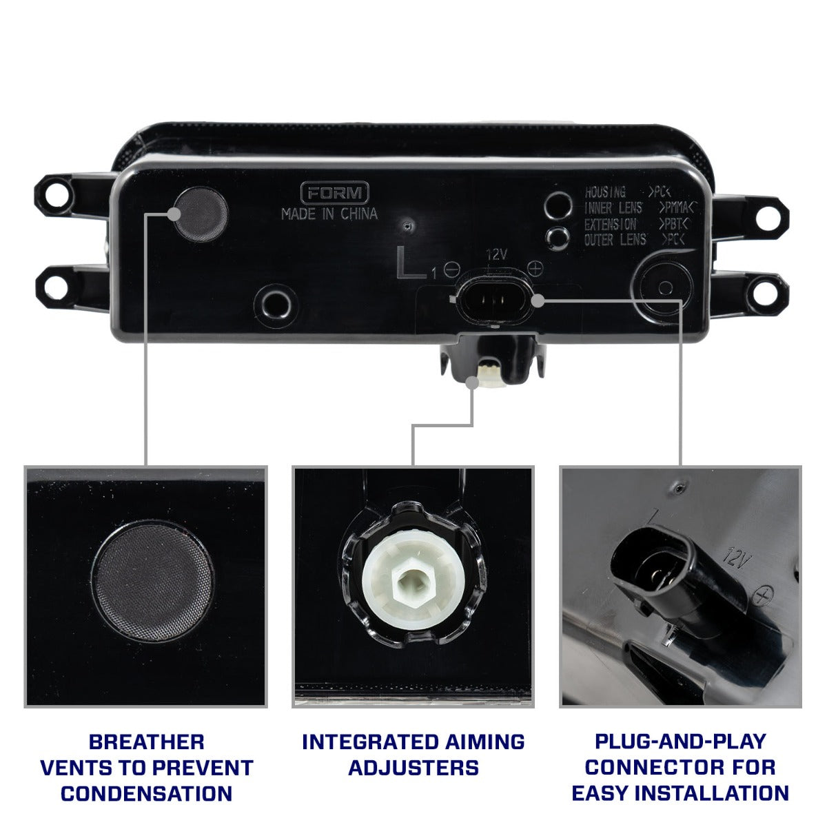 Type T3 Tacoma/Tundra/4Runner/Sequoia LED Fog Lights White (pair)