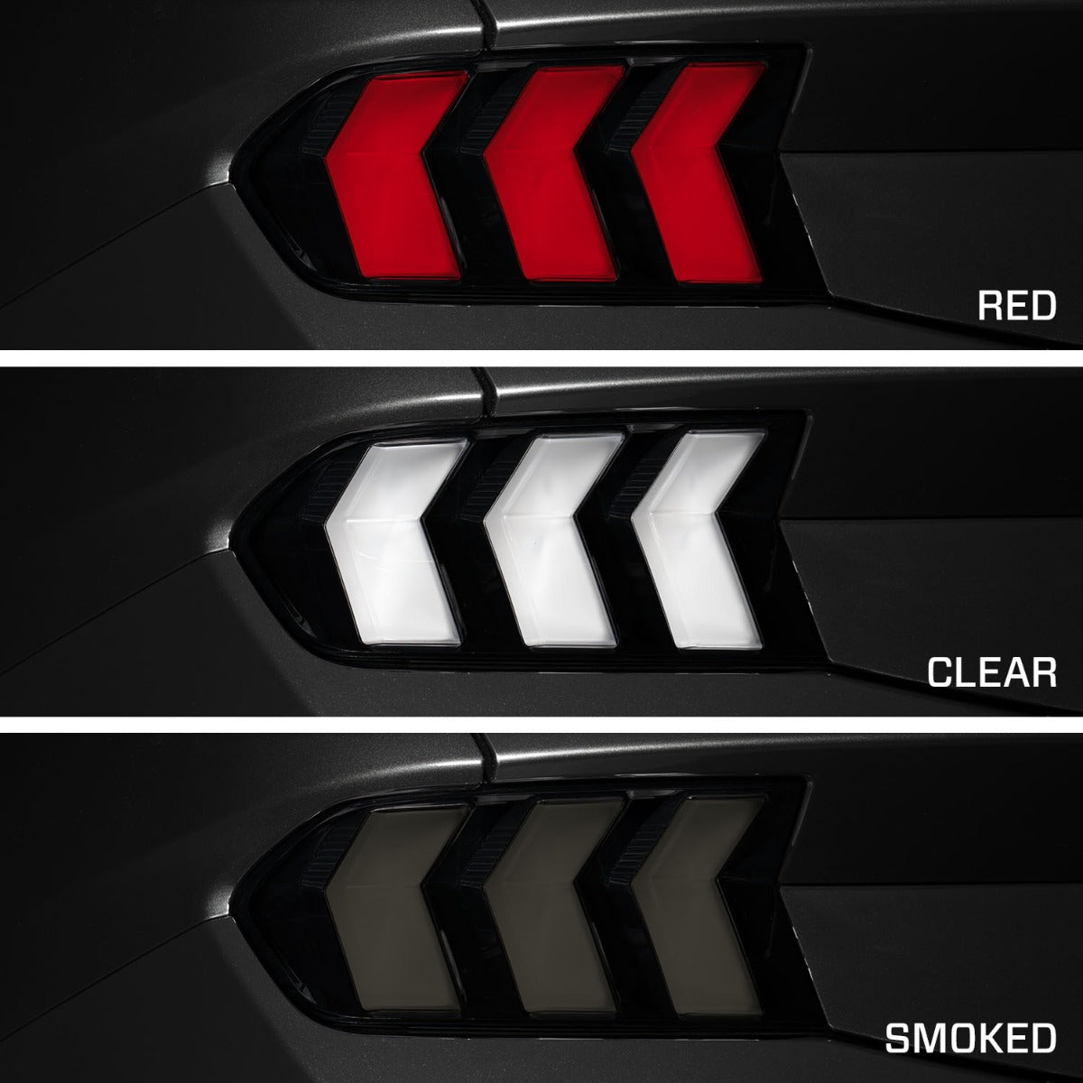 2024+ Ford Mustang Sequential LED Tail Lights Red (pair)