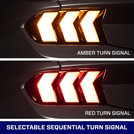2024+ Ford Mustang Sequential LED Tail Lights Smoked (pair)